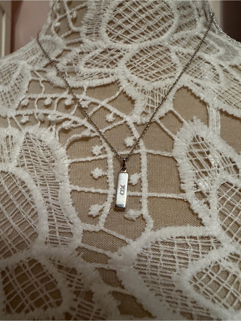 Bar Pendant Necklace - Silver